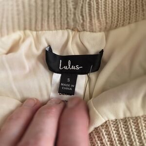 Lulus Cream Knit Shorts  with Lining - Multi Colors